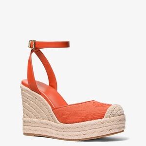Michael Kors Orange Wedge Sandals size 9 new in box